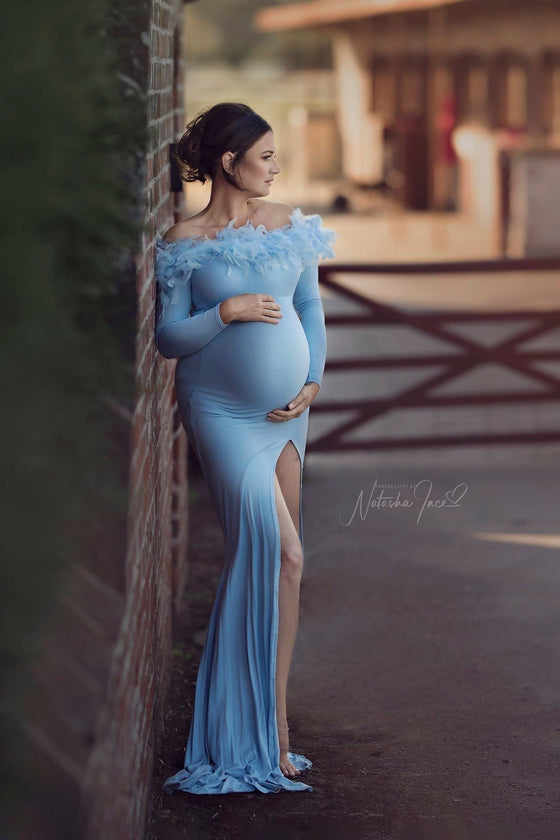 Periwinkle Maternity Dress Light Blue ...